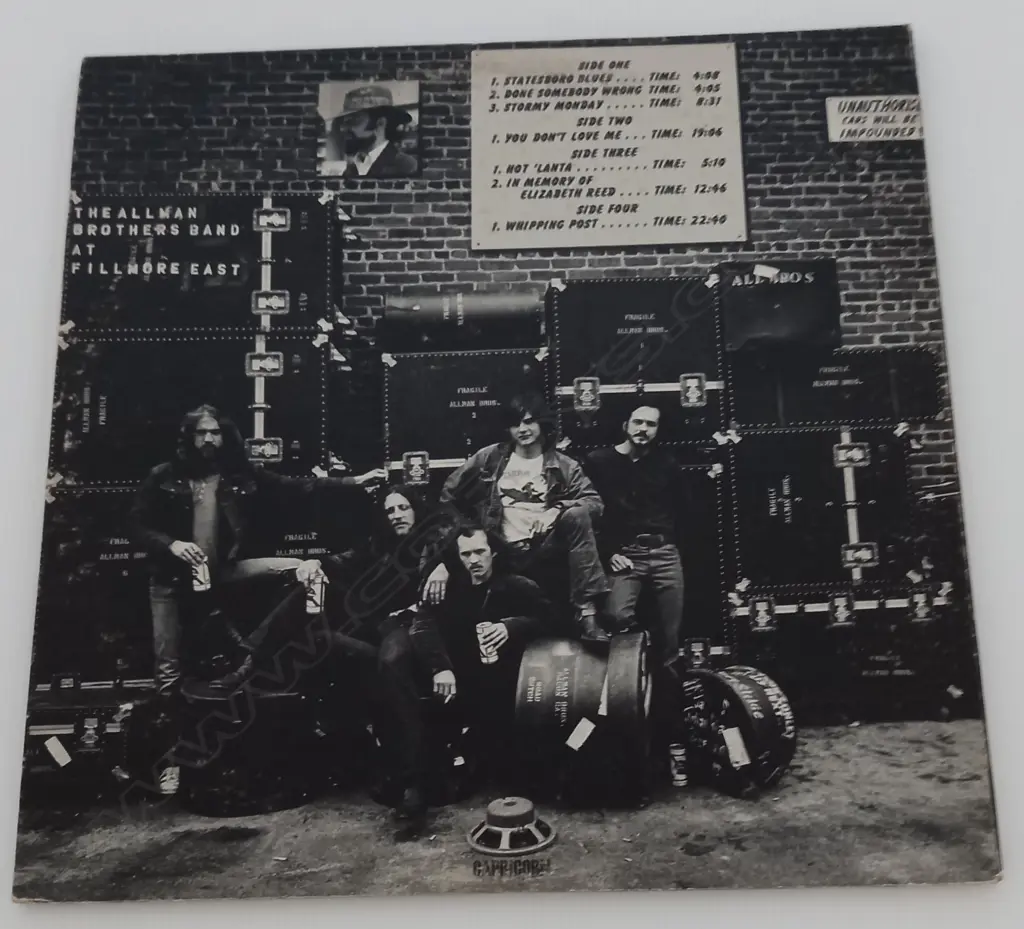 The Allman Brothers Band, The Allman Brothers Band At Fillmore East, (Double Album) Image 1++
